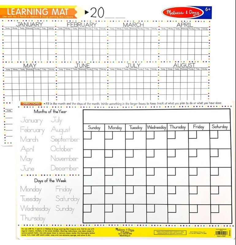Melissa &amp; Doug Learning Mat: calendar