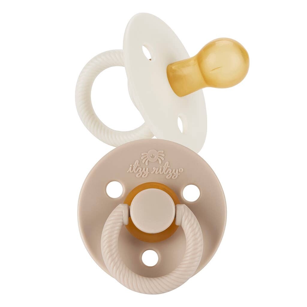 Itzy Ritzy - Itzy Soother  Natural Rubber Paci Sets (0-6m)-Coconut