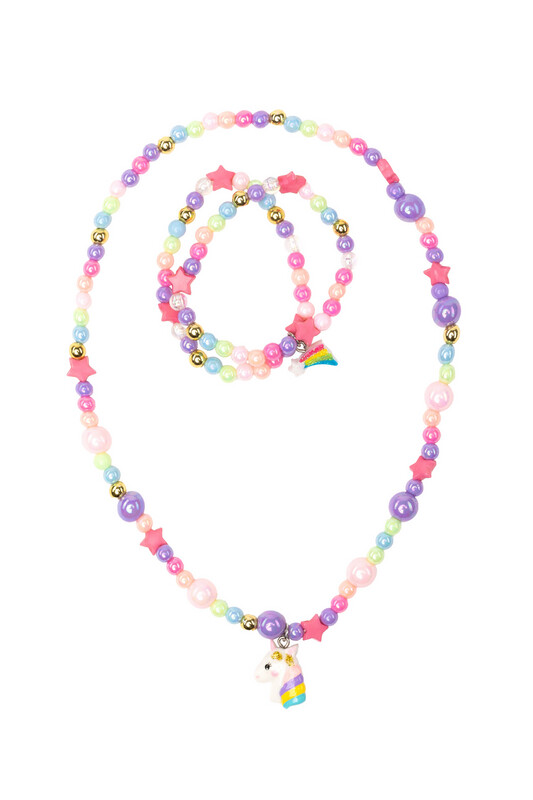 Great Pretenders Cheerful Starry Unicorn Necklace &amp; Bracelet