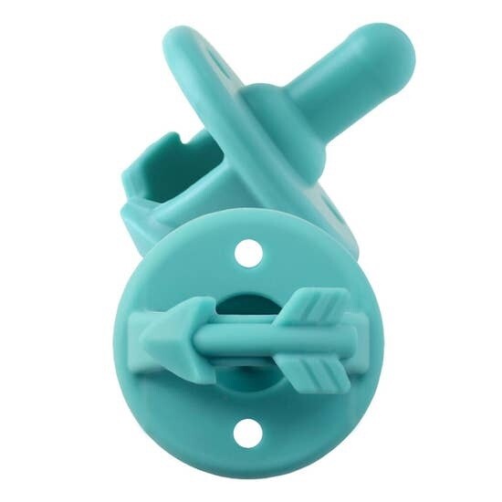 Itzy Ritzy Sweetie Soother Pacifier Sets (2-pack)- teal arrows