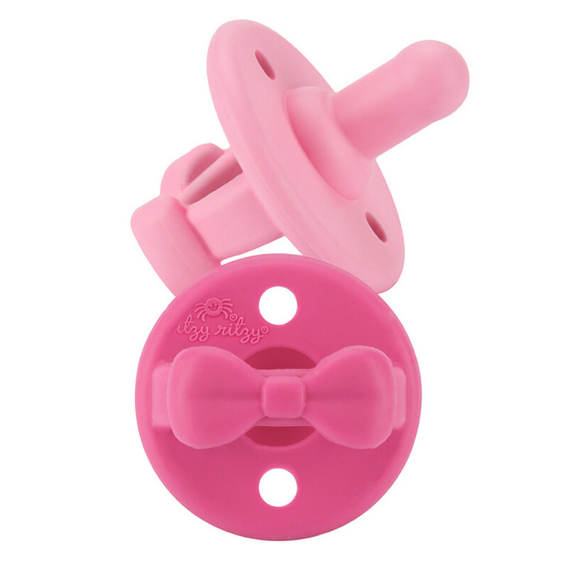 Itzy Ritzy Sweetie Soother  Pacifier Sets (2-pack)- hot pink bows