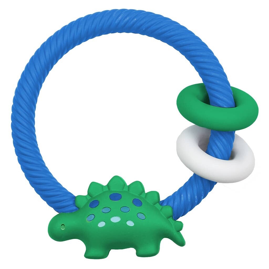 Itzy Ritzy Rattle  Silicone Teether Rattles- Dino