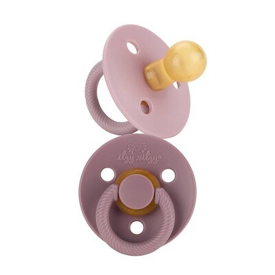 Itzy Soother Natural Rubber Pacifier Set- Orchid