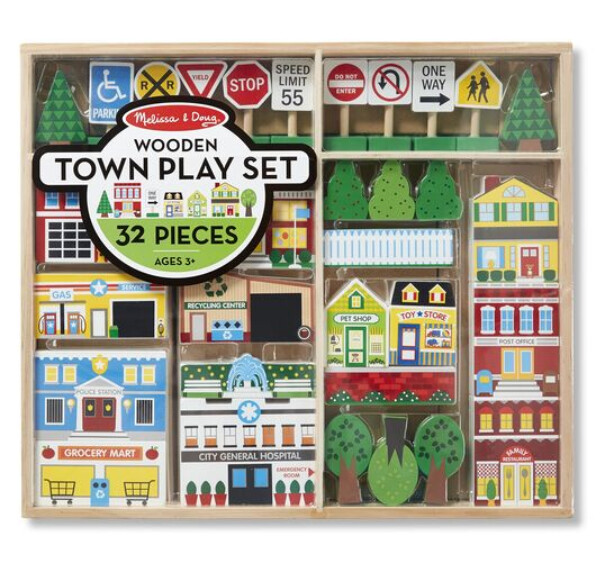 Melissa &amp; Doug wooden town playset