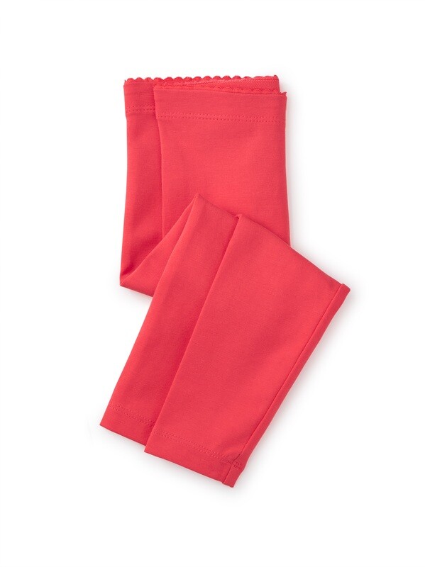 Tea Solid Leggings- Scarlet