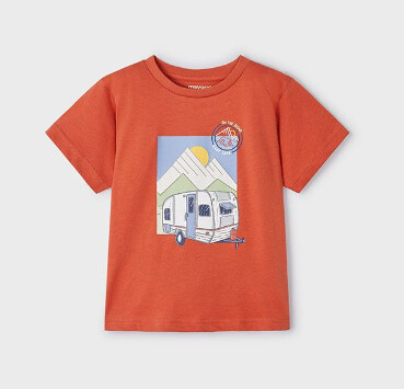 Mayoral Boys Camper Tee- Chili Red