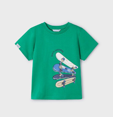 Mayoral Boy Skateboard Tee- Emerald Green