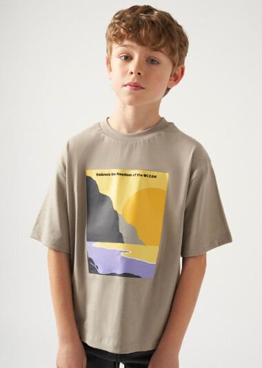 Mayoral Jr Beach Sunset Tee- Charcoal