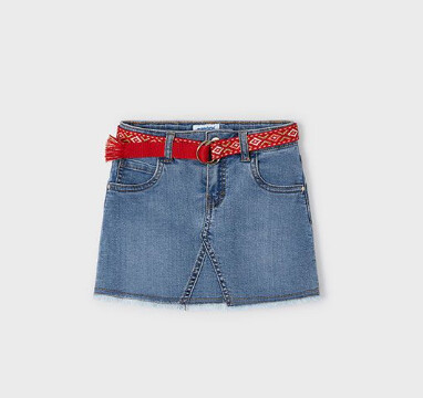 Mayoral Belted Jean Skirt- Medium