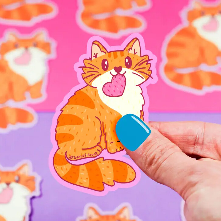 Orange Tabby Cat Sticker