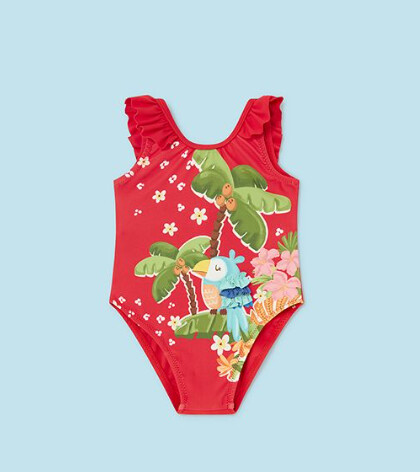 Mayoral Infant Jungle Swimsuit- Red