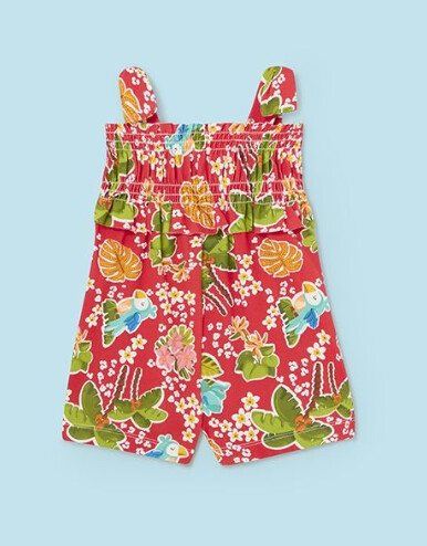 Mayoral Infant Jungle Romper- Red