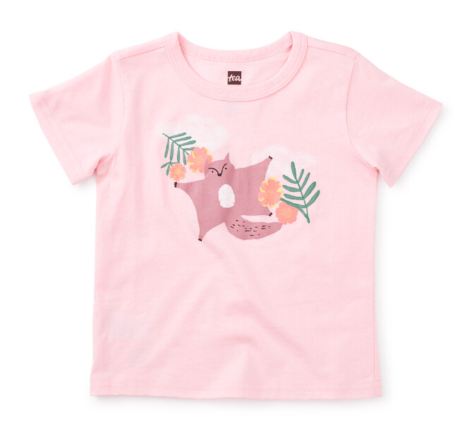Tea Squirrel Baby Tee-Pink Lady