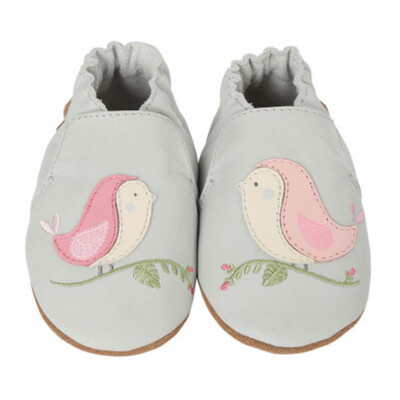 Robeez Soft Sole Shoe- Grey Bird Buddies