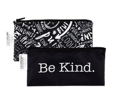 Bumkins 2pk small snack bags- Be Kind