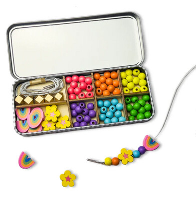 CottonTwist LG Bracelt Bead Kit- Rainbow &amp; Flower