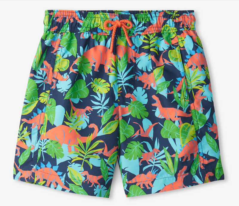 Hatley Dino Jungle Swim Trunk- Navy