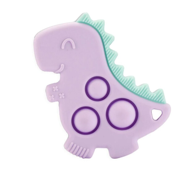 Itzy Ritzy Pop Teether- Lilac Dino