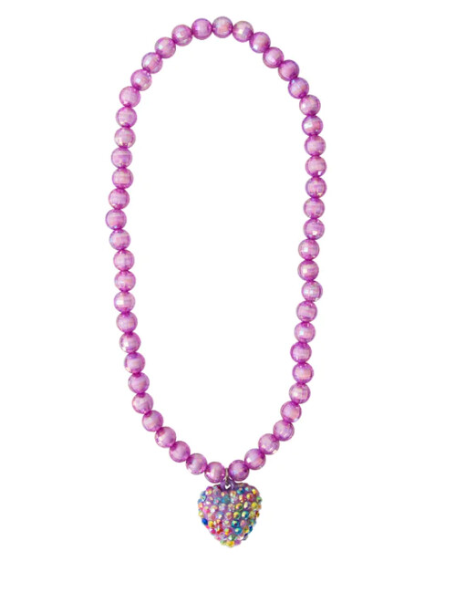 Great Pretenders Rockin Heart Necklace- Purple