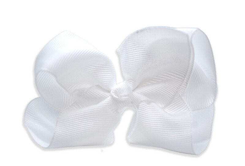 4&quot; Girls Hair Bow, Color: White