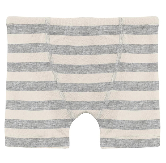 Kickee Boys Boxer Brief- Heather Mist Stripe