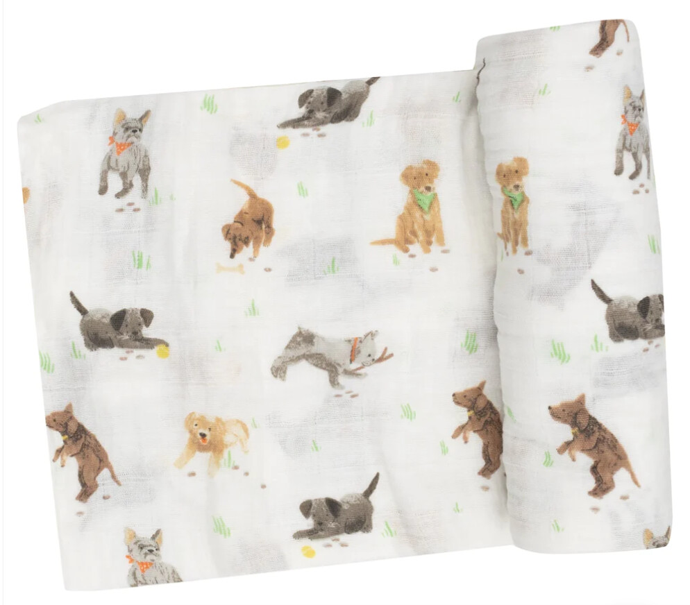 Angel Dear Swaddle Blanket- Puppies