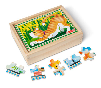 Melissa &amp; Doug Wooden Puzzles In A Box- Pets