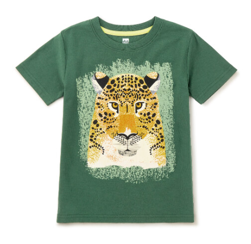 Tea Leopard Graphic Tee- Pineneedle