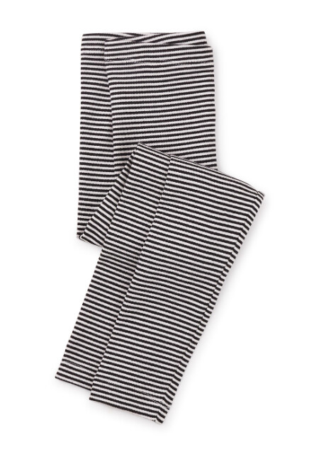 Tea Striped Legging- Jet Black