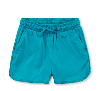 Tea Pom Pom Shorts- Enamel Blue
