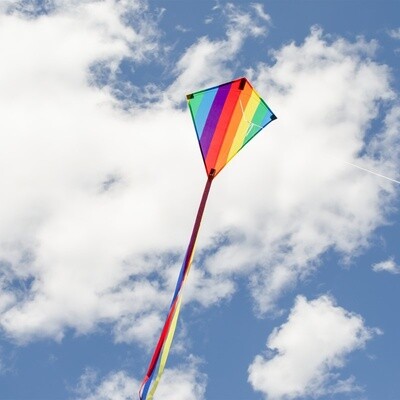 In The Breeze 18&quot; Diamond Kite- Rainbow