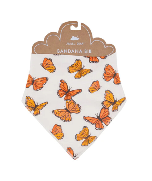Angel Dear Fleece Backed Bandana Bib-Mariposa Monarca