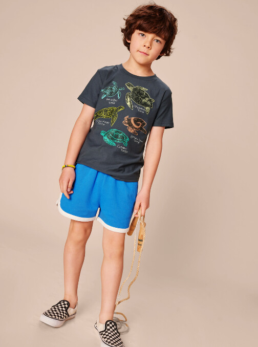 Tea Turtle Discovery Tee- Navy