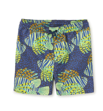 Tea Lionfish Swim Trunks- Navy