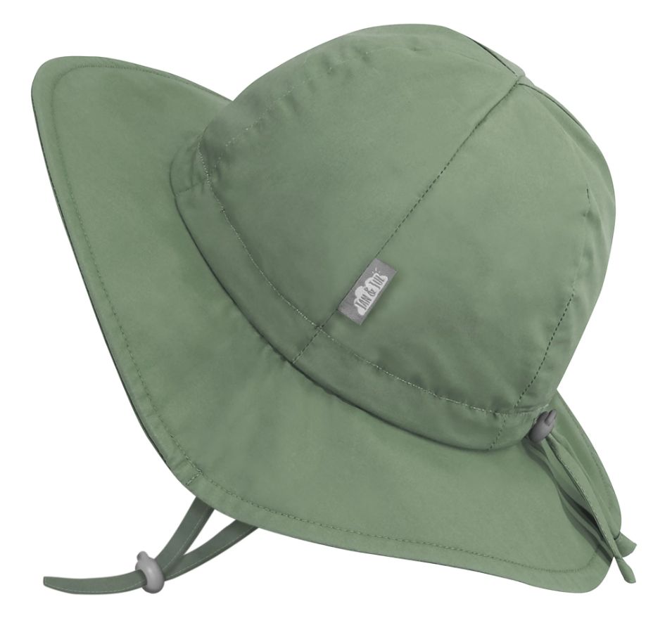 Jan &amp; Jul- Infant Cotton Floppy Hat- Juniper Green