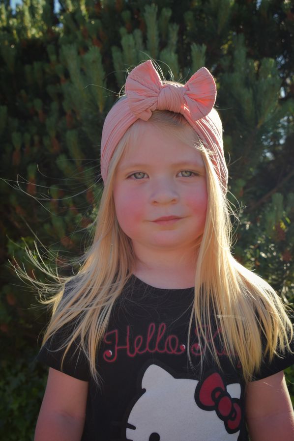 Cable Knit Nylon Bow Headband- Mauve