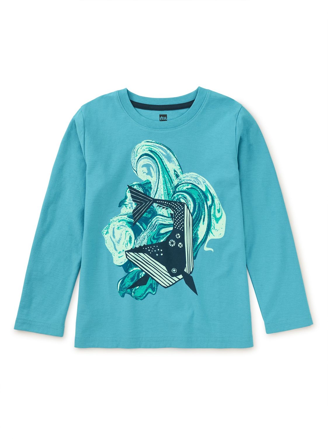 Tea Long Sleeve Whale Graphic Tee- Seashore