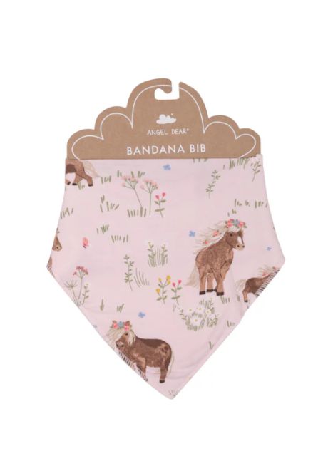 Angel Dear Bandana Bib- Pink Pretty Ponies
