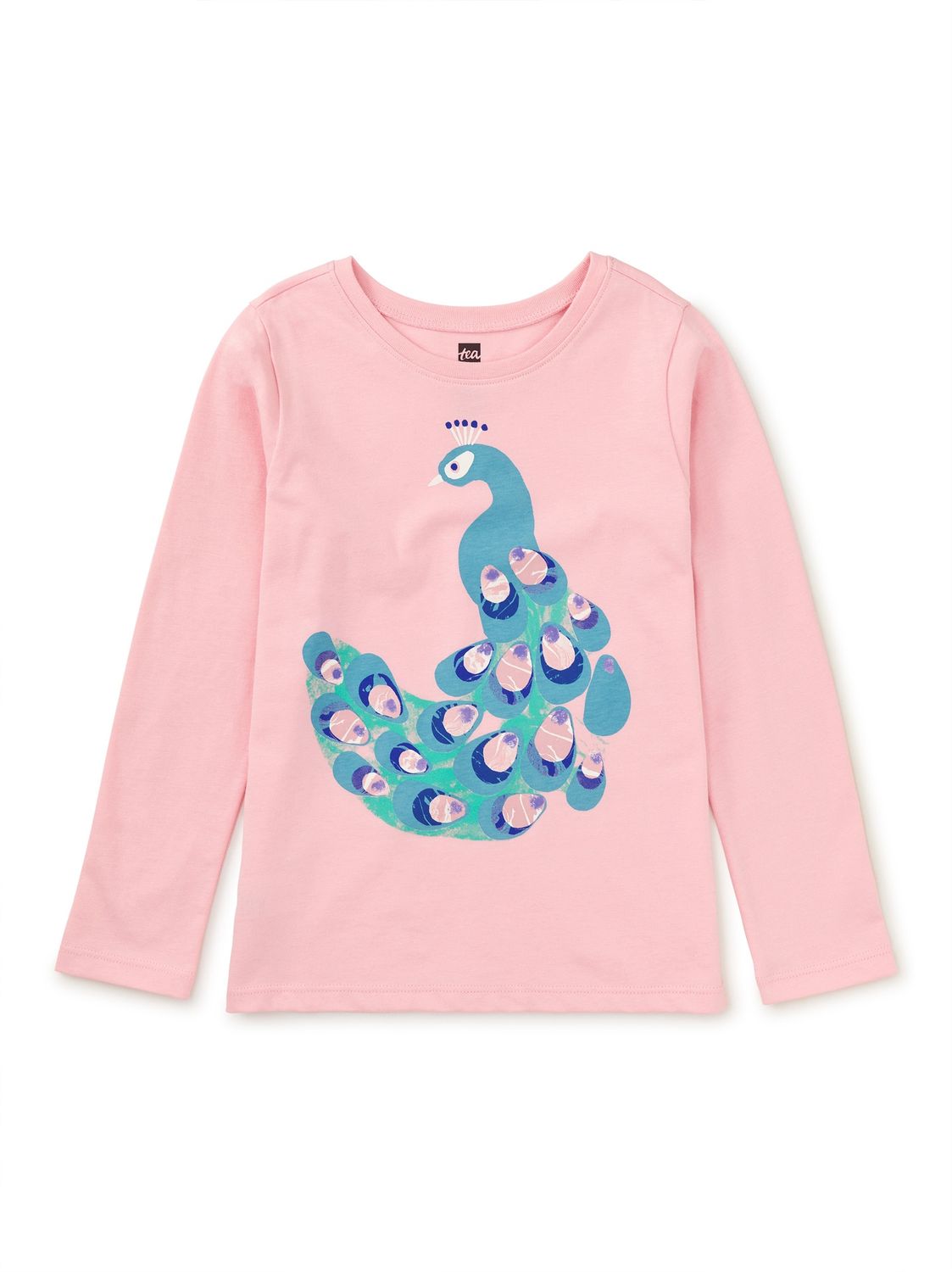Tea Marbled Peacock Tee- Blossom Pink
