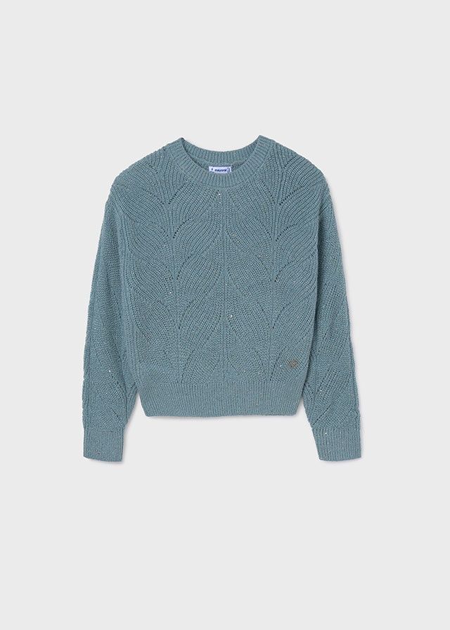 Mayoral Sequins Sweater- Lake Blue