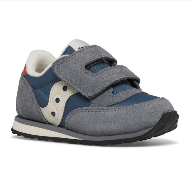 Saucony Baby Jazz Sneaker- Blue-Grey