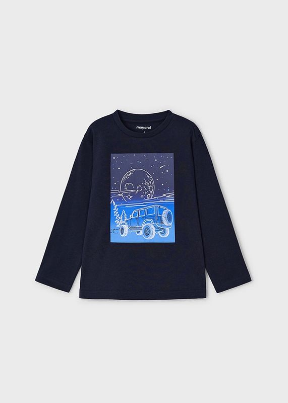 Mayoral Glow In The Dark Jeep Space Tee- Dark Navy