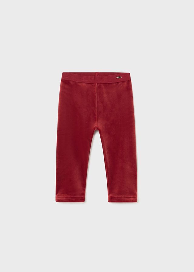 Mayoral Inf Velvet Legging- Cherry