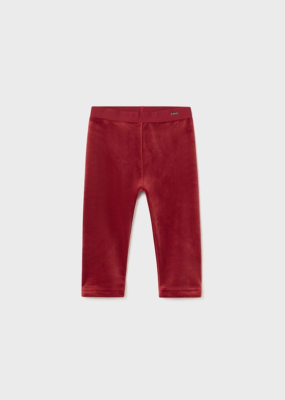 Mayoral Inf Velvet Legging- Cherry