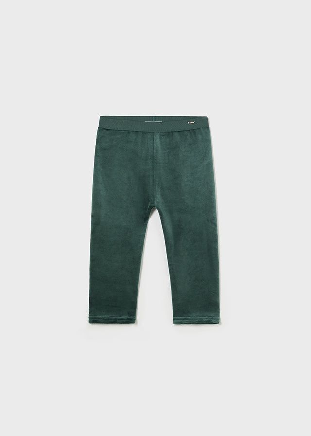 Mayoral Infant Velvet Legging- Dark Green