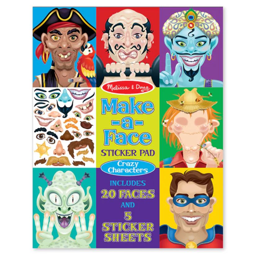 Melissa &amp; Doug crazy faces make a face sticker pad