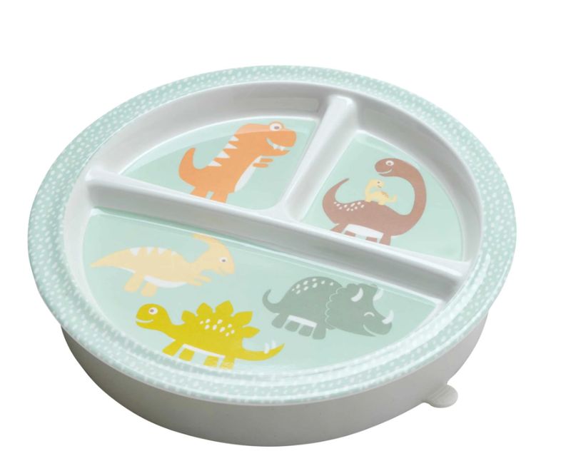 Sugarbooger Divided Suction Plate- Baby Dinosaur
