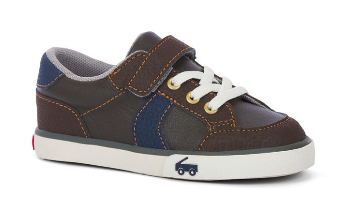 See Kai Run Connor Leather Sneaker- Brown