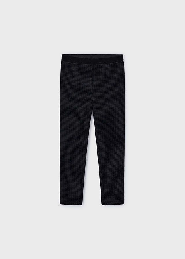 Mayoral Check Print Legging- Black