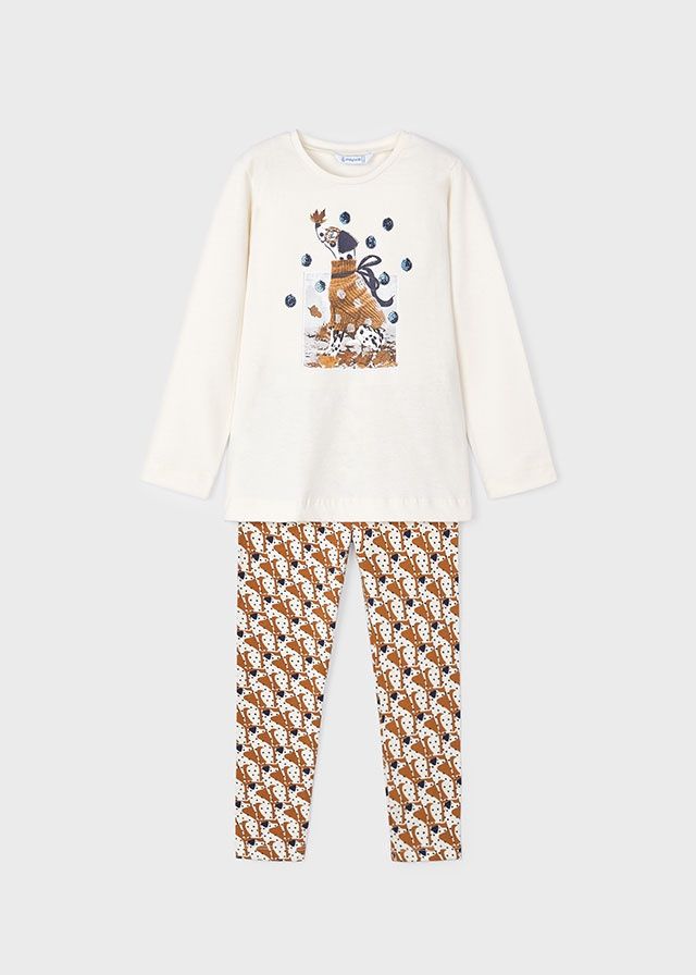 Mayoral Dalmation Legging Set- Chickpea